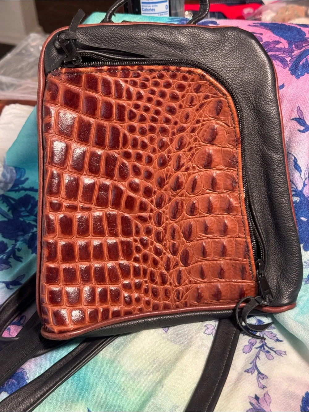 Artisan Lefty Leather CCW Sling/Backpack - Brahmin Croc Detail - Heavy Duty NEW